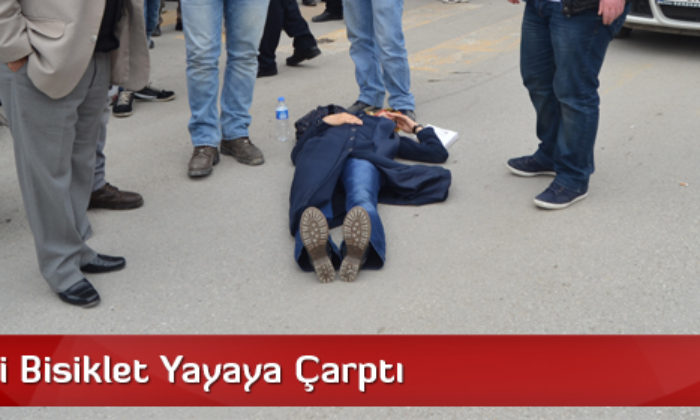 Elektrikli Bisiklet Yayaya Çarptı