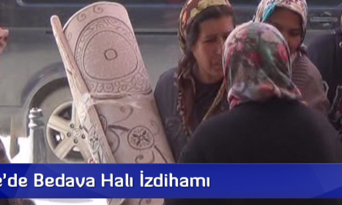 Kırıkkale’de Bedava Halı İzdihamı