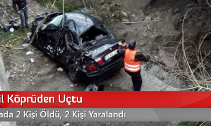 Otomobil Köprüden Uçtu