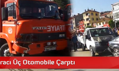 İtfaiye Aracı Üç Otomobile Çarptı