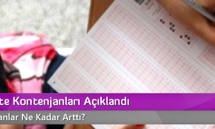 Üniversite Kontenjanları Açıklandı