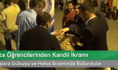Üniversite Öğrencilerinden Kandil İkramı