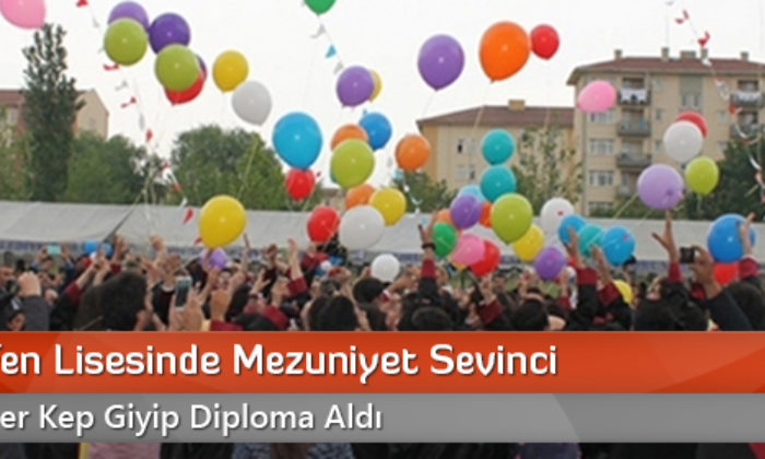 Çorum Fen Lisesinde Mezuniyet Sevinci