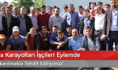 Çorum’da Karayolları İşçileri Eylemde