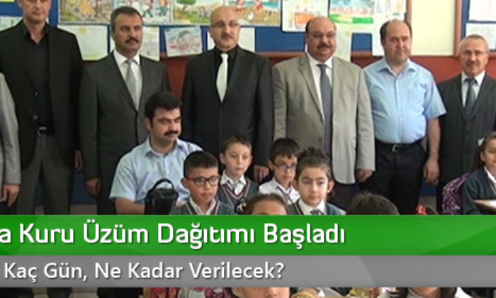 Okullarda Kuru Üzüm Dağıtımı Başladı