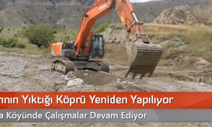 Sel Sularının Yıktığı Köprü Yeniden Yapılıyor