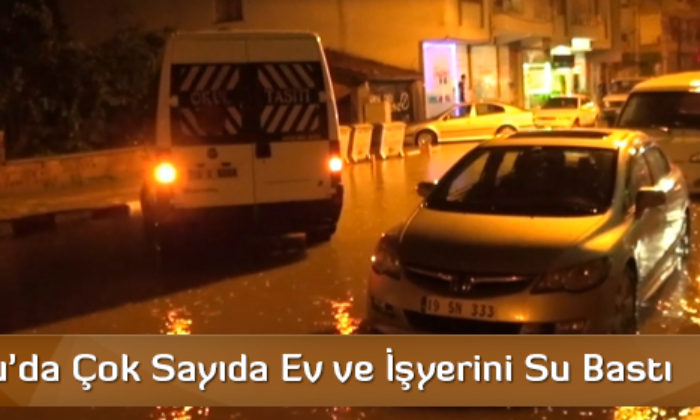 Sungurlu’da Çok Sayıda Ev ve İşyerini Su Bastı