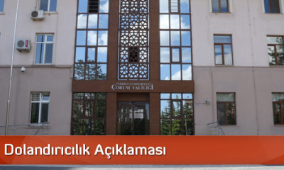 Çorum Valiliğinden Dolandırıcılık Uyarısı
