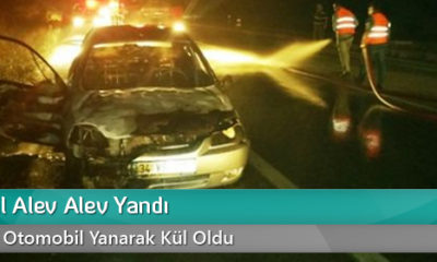 Otomobil Alev Alev Yandı