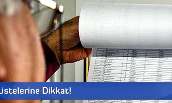 Seçmen Listelerine Dikkat!