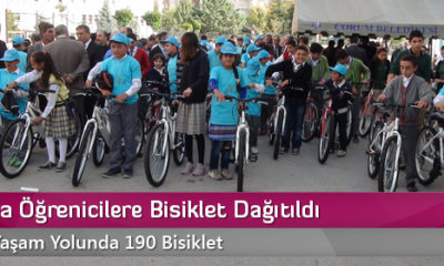 Çorum’da Öğrenicilere Bisiklet Dağıtıldı