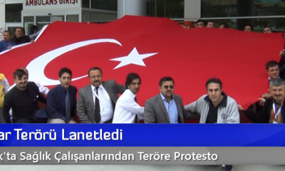 Sağlıkçılar Terörü Lanetledi