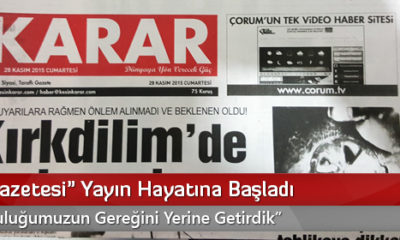 “Karar Gazetesi” Yayın Hayatına Başladı