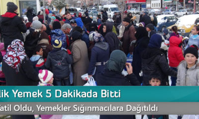 400 Kişilik Yemek 5 Dakikada Bitti