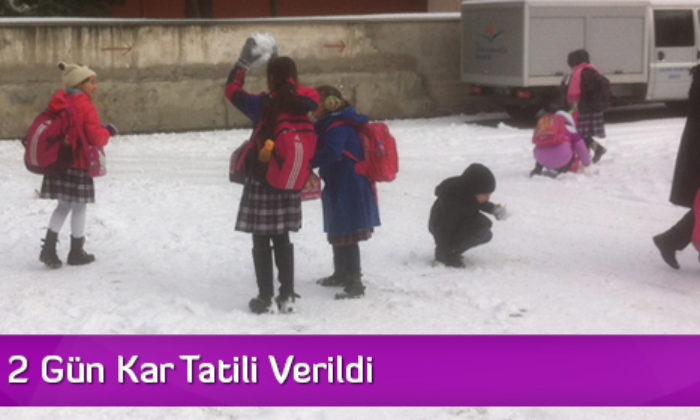 Okullara 2 Gün Kar Tatili Verildi