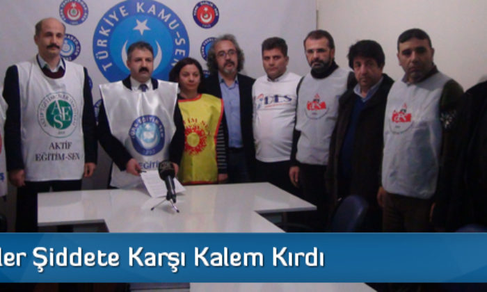 Eğitimciler Şiddete Karşı Kalem Kırdı