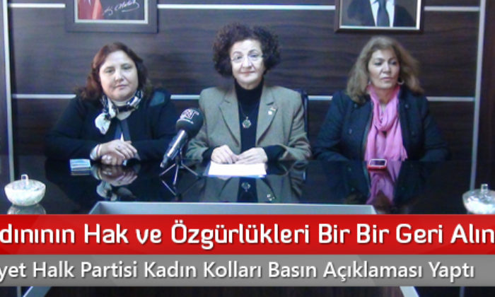 “Türk Kadınının Hak ve Özgürlükleri Bir Bir Geri Alınıyor”