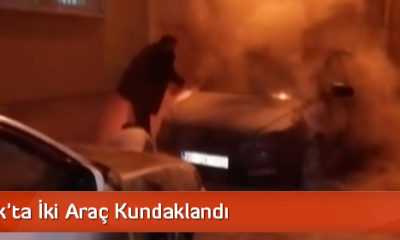 Ulukavak’ta İki Araç Kundaklandı