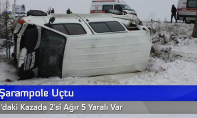 Minibüs Şarampole Uçtu