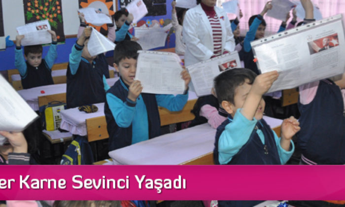 Öğrenciler Karne Sevinci Yaşadı