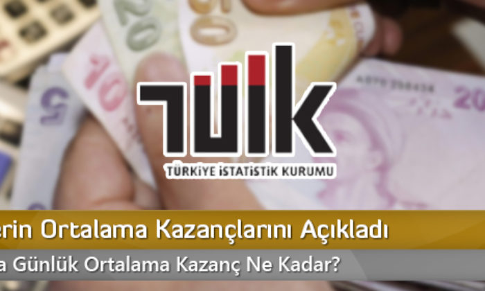 TÜİK İllerin Ortalama Kazançlarını Açıkladı