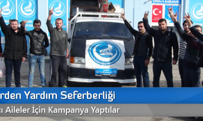 Ülkücülerden Yardım Seferberliği