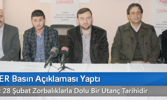ÇORİMDER Basın Açıklaması Yaptı