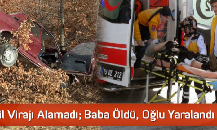 Otomobil Virajı Alamadı; Baba Öldü, Oğlu Yaralandı