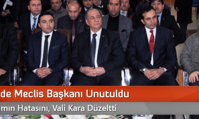 Protokolde Meclis Başkanı Unutuldu