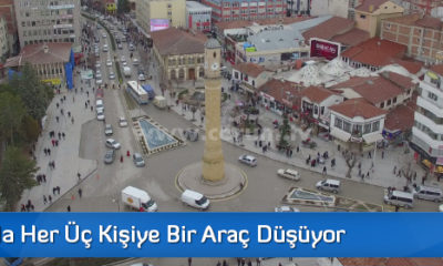 Çorum’da Her Üç Kişiye Bir Araç Düşüyor