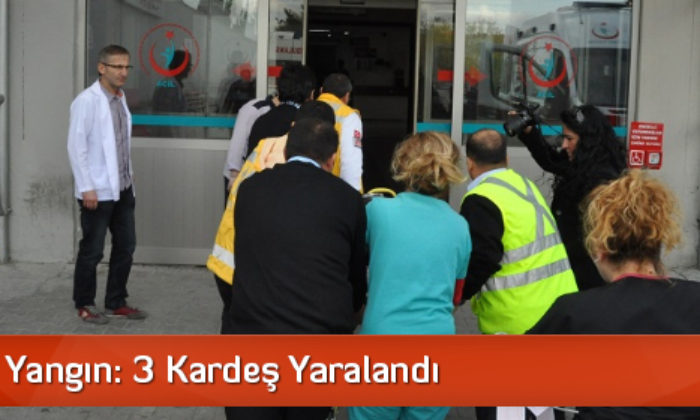 Laçin’de Yangın: 3 Kardeş Yaralandı