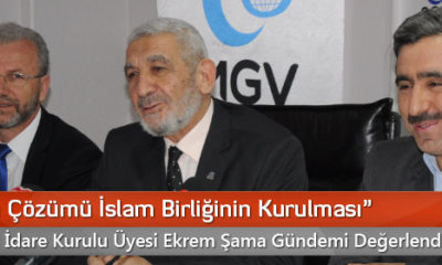 “Terörün Çözümü İslam Birliğinin Kurulması”