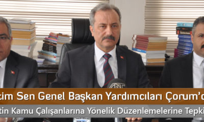 Türk Eğitim Sen Genel Başkan Yardımcıları Çorum’da