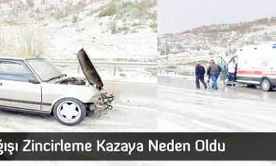 Dolu Yağışı Zincirleme Kazaya Neden Oldu