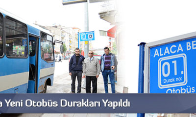 Alaca’ya Yeni Otobüs Durakları Yapıldı