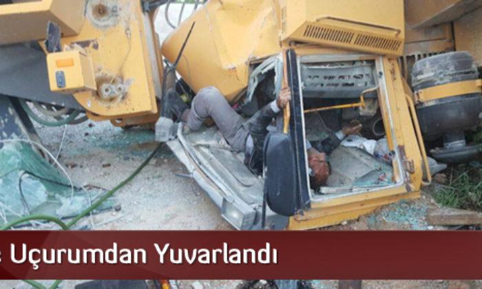 Kepçe İle Uçurumdan Yuvarlandı