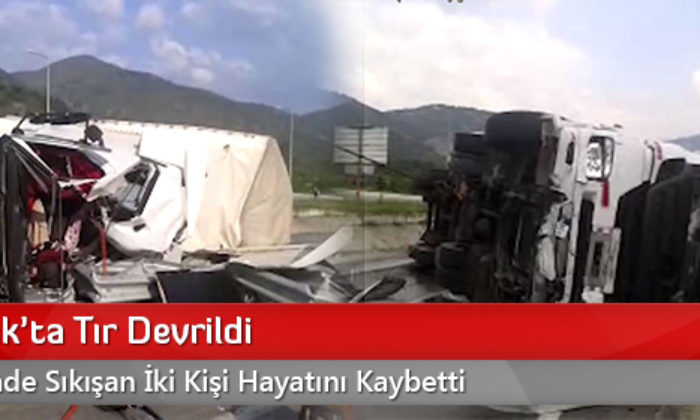 Osmancık’ta Tır Devrildi