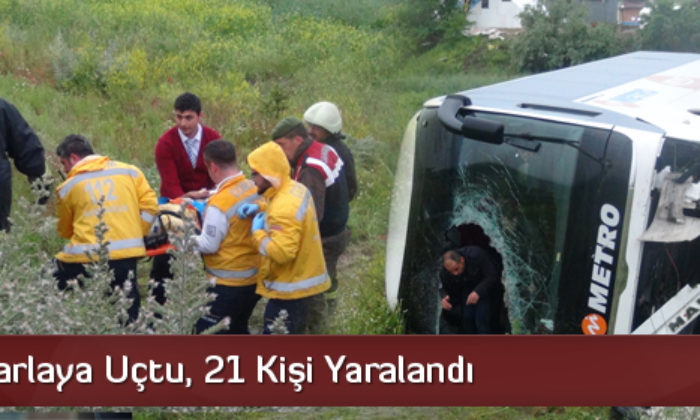 Çorum’da Otobüs Tarlaya Uçtu