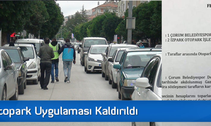 Ücretli Otopark Uygulaması Kaldırıldı