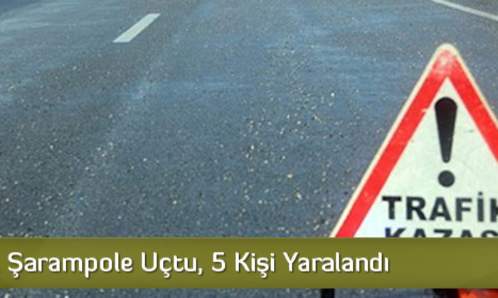 Otomobil Şarampole Uçtu, 5 Kişi Yaralandı