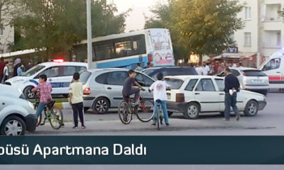 Halk Otobüsü Apartmana Daldı