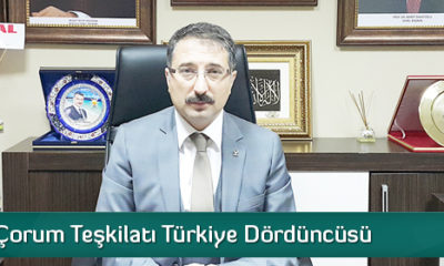 AK PARTİ Çorum Teşkilatı Türkiye 4.’Üncüsü