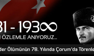 Çorum’da 10 Kasım Programı