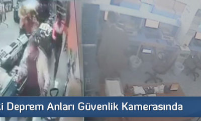 Deprem Anları Güvenlik Kamerasında