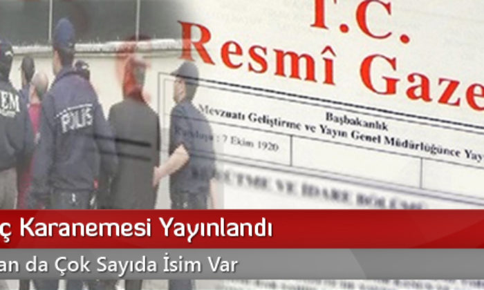 Yeni İhraç Karanemesi Yayınlandı