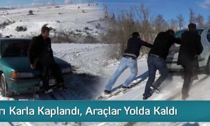 Köy Yolları Karla Kaplandı