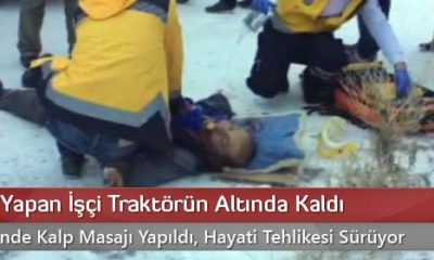 Tuzlama Yapan İşçi Traktörün Altında Kaldı