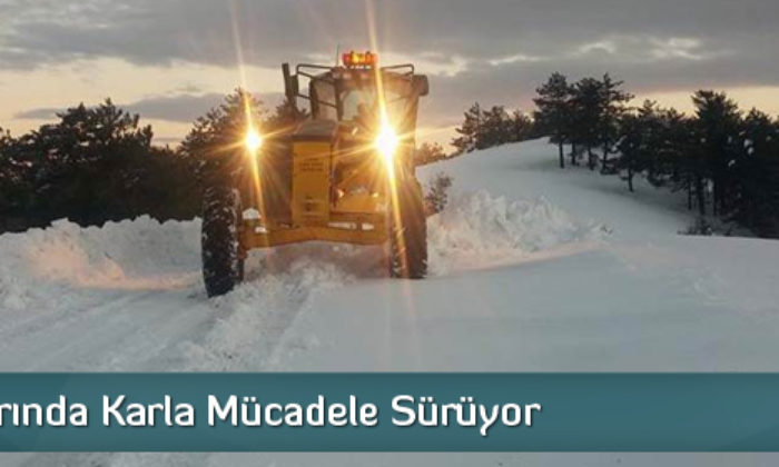 Köy Yollarında Karla Mücadele Sürüyor