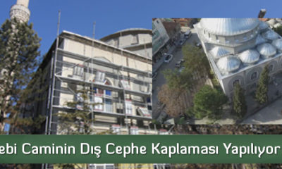 Beylerçelebi Caminin Dış Cephe Kaplaması Yapılıyor