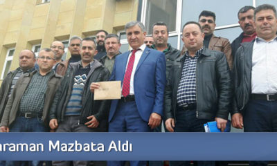 Sefer Kahraman Mazbata Aldı